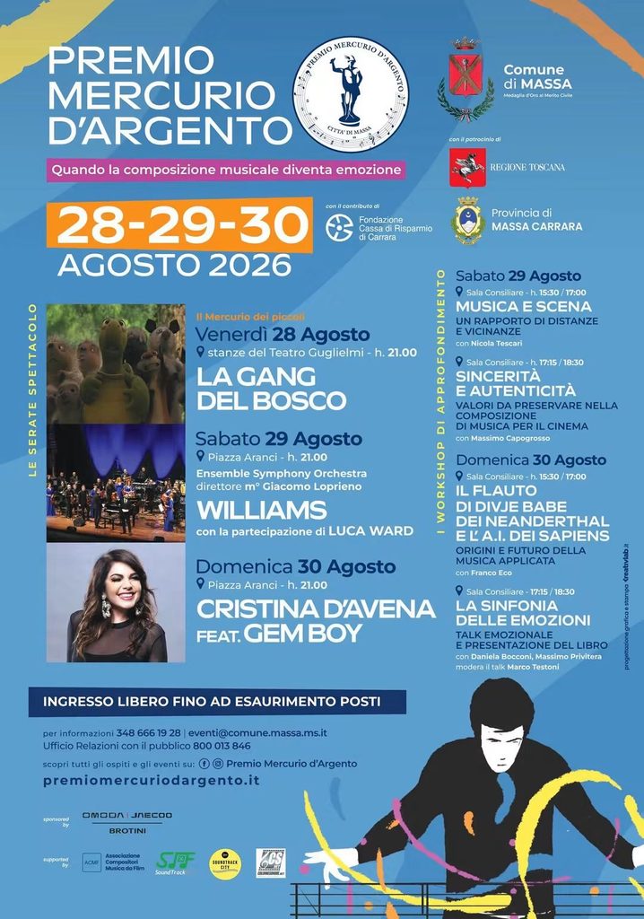 la locandina con tutti gli eventi del mercurio d'argento VIII edizione